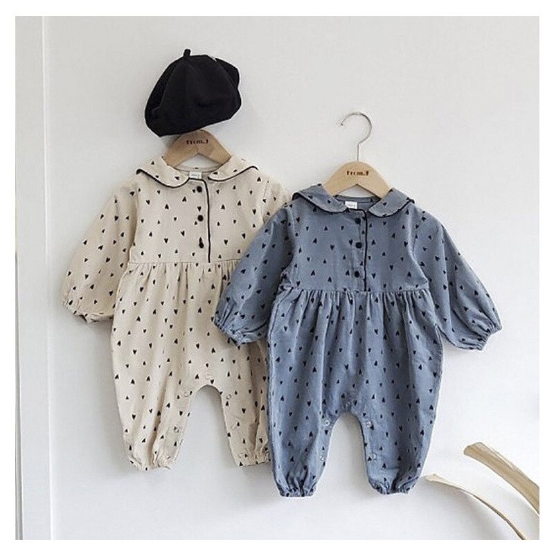 5515 Popular Baby Girl Corduroy One Piece Clothes Autumn Winter Double Layer Baby Boys Climbing Clothes 0-24M Bodysuit