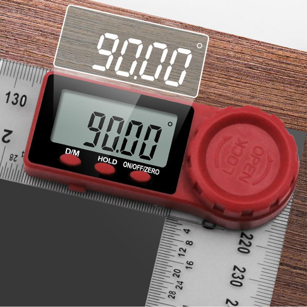 2-in-1 Transparent Digital Angle Ruler Protractor Angle Finder Vernier Caliper Measuring Tool