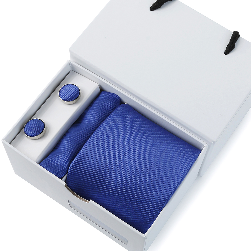 HUISHI männer 7,5 cm Krawatten einstellen Formale Luxus Bussiness Krawatte Krawatten Tasche Platz Manschettenknöpfe Weiß Kasten Hochzeit Für mann: MULTI