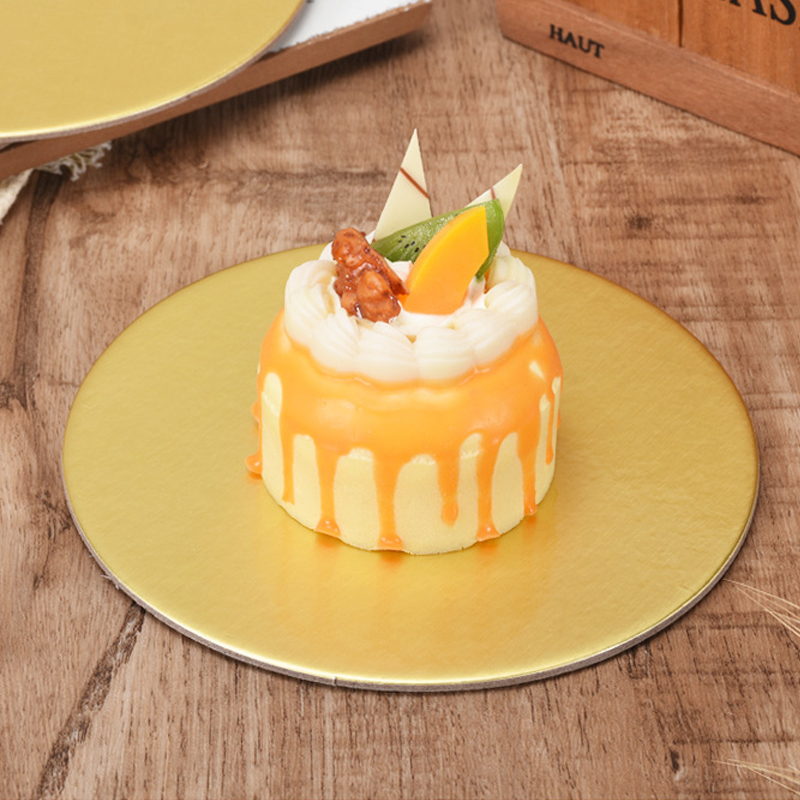 SHENHONG Golden 10-40CM Disposable Cake Circle Base Boards Round Coated Cakeboard Cake Plate Decorations Pastries Displays Tray