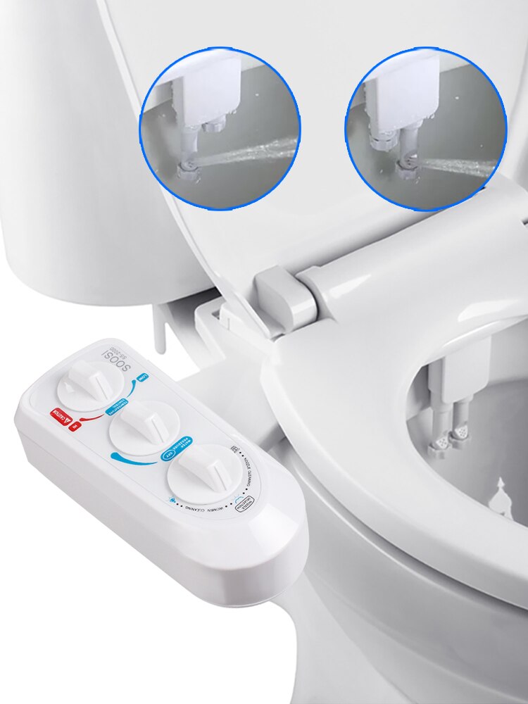 bidet z deską sedesową akcesoria trwałe nieelektryczne automatyczne czyszczenie opryskiwacz dysza mechaniczna muzułmański Shattaf mycie tyłek: SS2000Europe 3 8