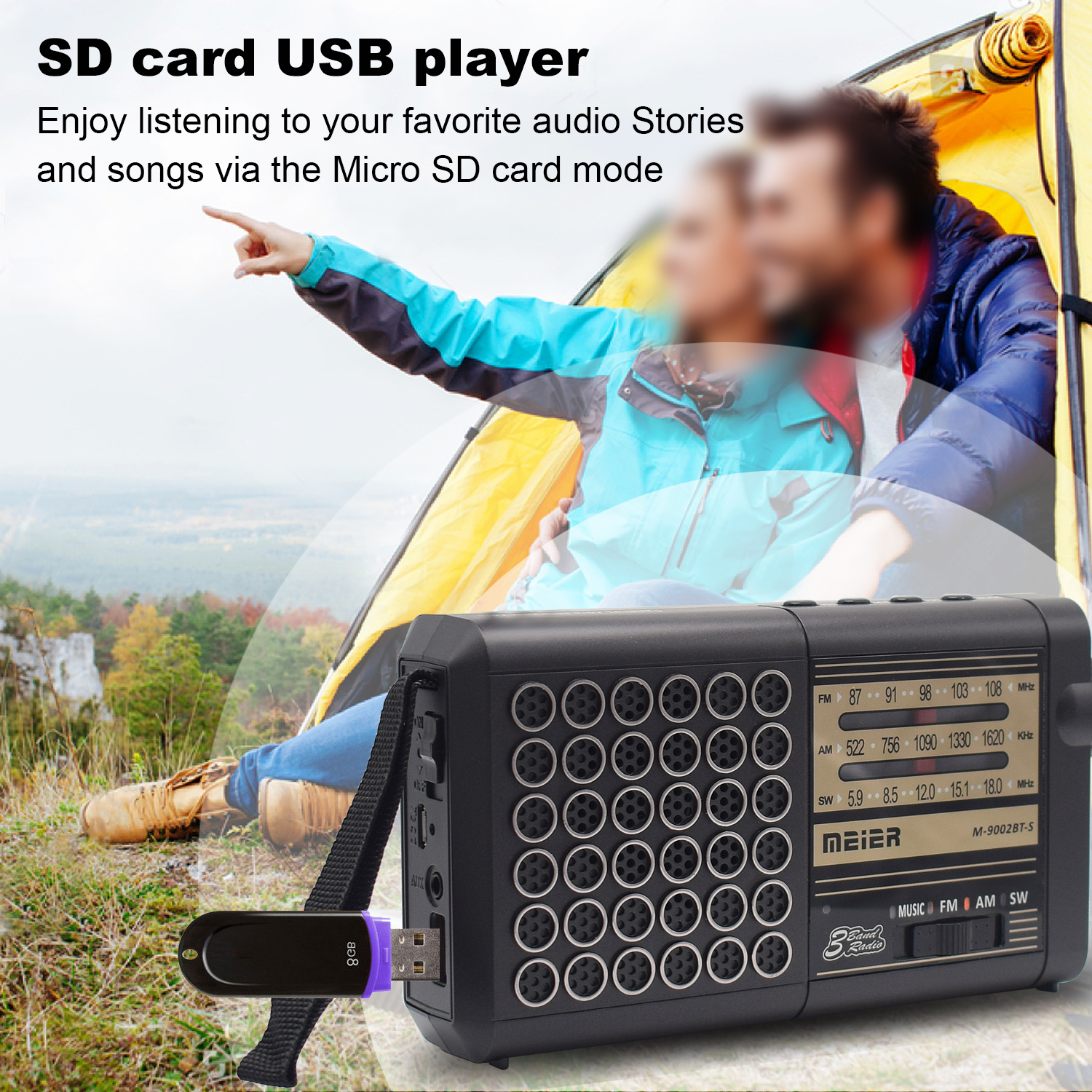 La mejor radio alimentada por energía solar AM FM Radio de onda completa Multi mano onda corta Euler Band Radio conexión telefónica altavoz de música