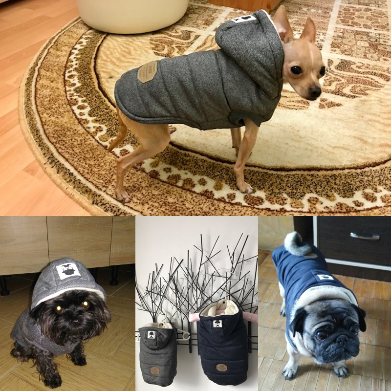 Winter Warme Hond Kleren Hooded Dikke Warme Kleding Katoen Kat Puppy Honden Jas Jassen Chihuahua Yorkie Kleding S-XXL