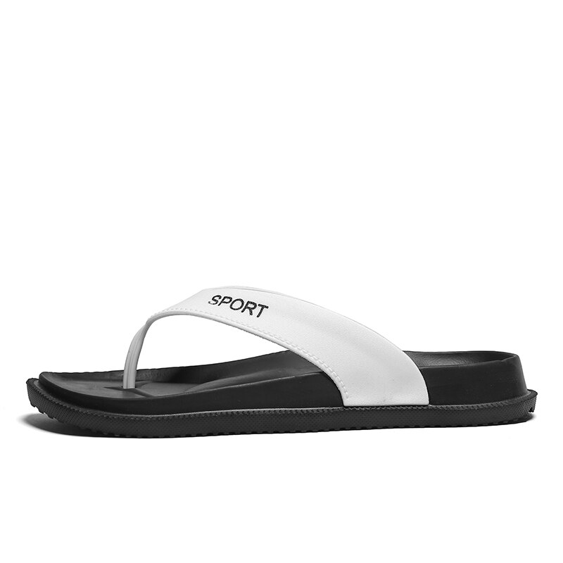 Celai herr flip flops herr tofflor herr tångsko sommar strand casual sandaler zapatillas hombre papcie a -068: Svart vit / 9.5