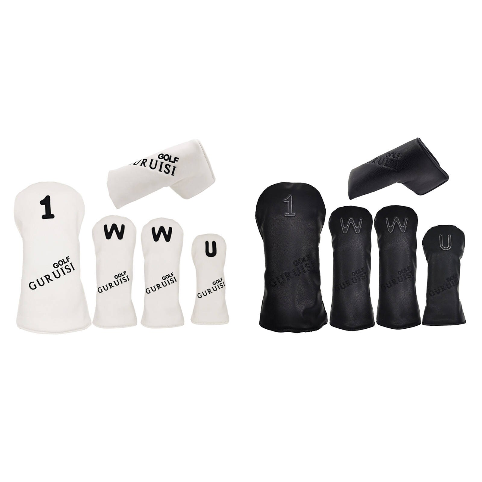 Adjustable Wear Resistant Golf Club Head Covers Putter Sleeve Driver Wood Protector