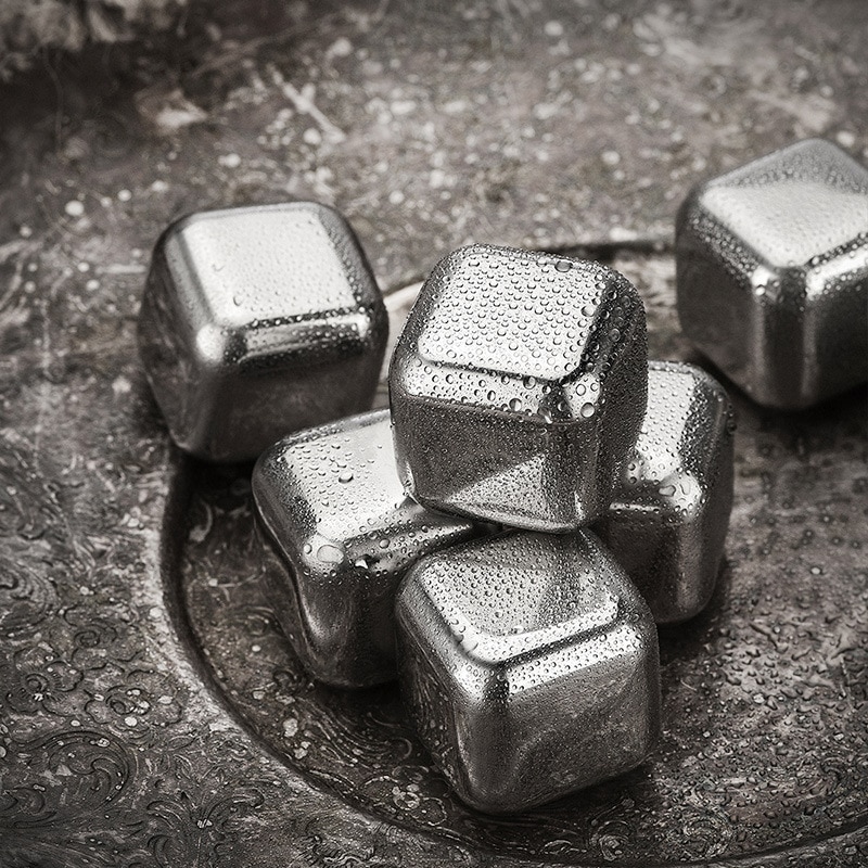 Kamienie Whisky kostki lodu ze stali nierdzewnej 4/6/8 szt. wielokrotnego użytku kamienie chłodzące robić whisky wino robić chłodzenia piwa szampana Wort bar