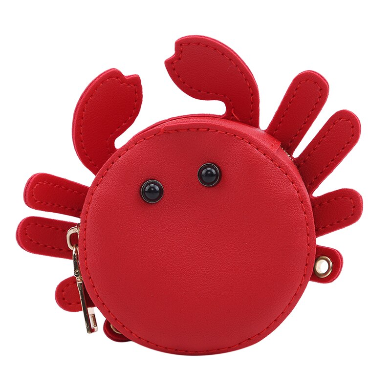 Girls Handbags Delicate Crab Crossbody Handbags Sweet Small Shoulder Bag Pu Cute Messenger Bags For Children