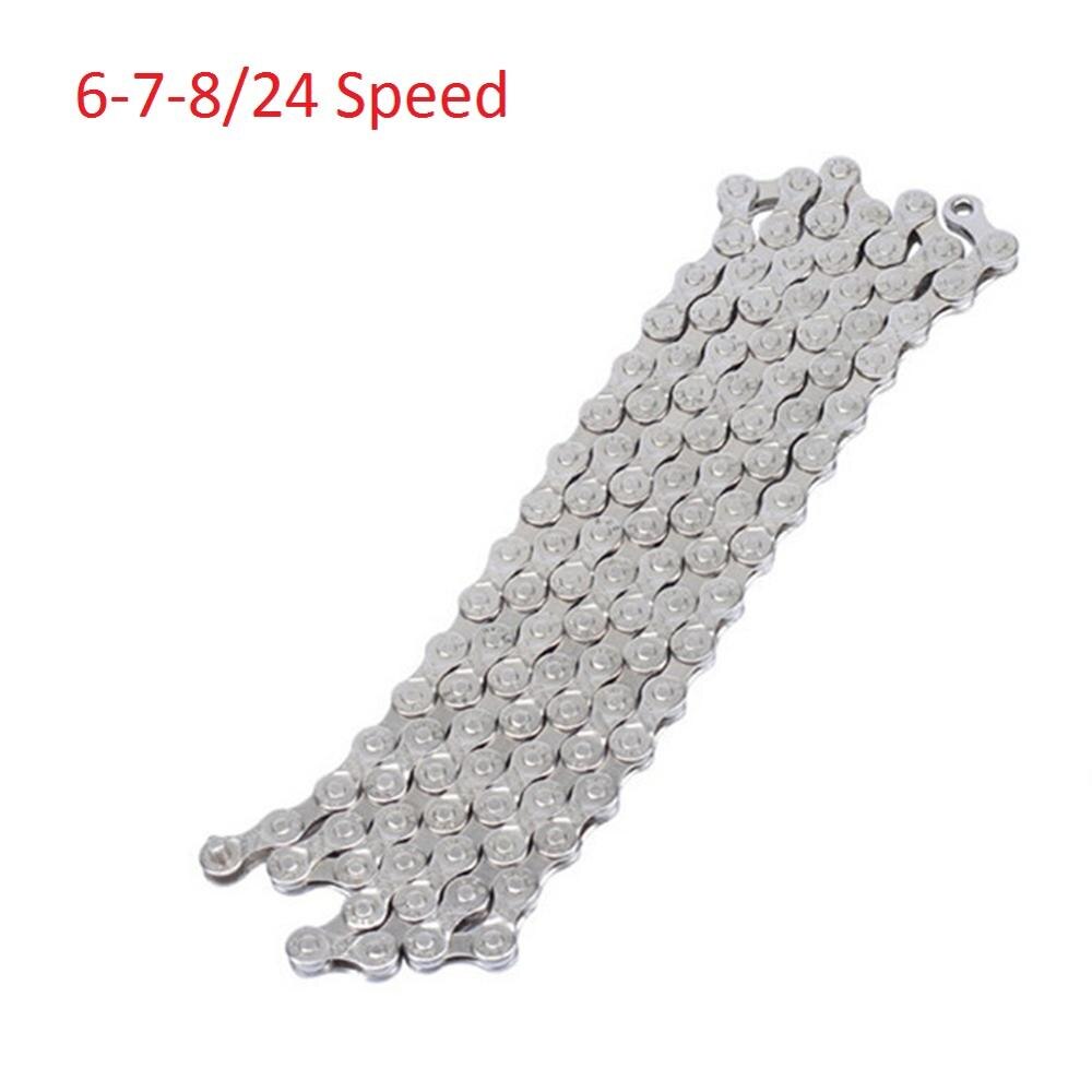 Compatibility Bike Chain Stainless Steel Link Mountain Road Bicycle Full Plating Chain: White