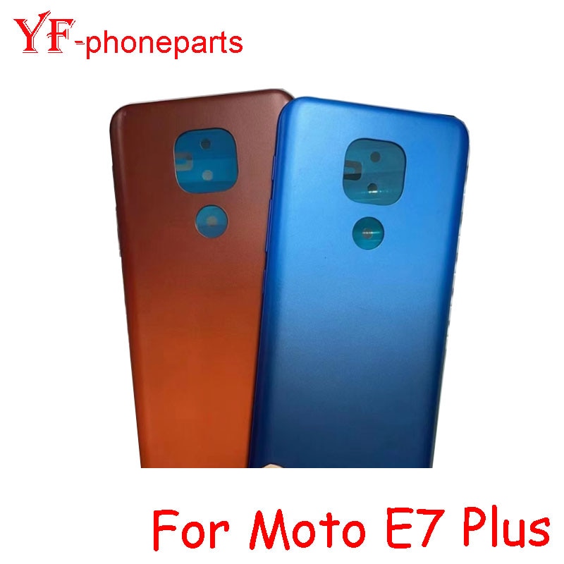 Voor Motorola Moto E7 Plus Back Battery Cover Glas Achterpaneel Deur Behuizing Geval Reparatie Onderdelen