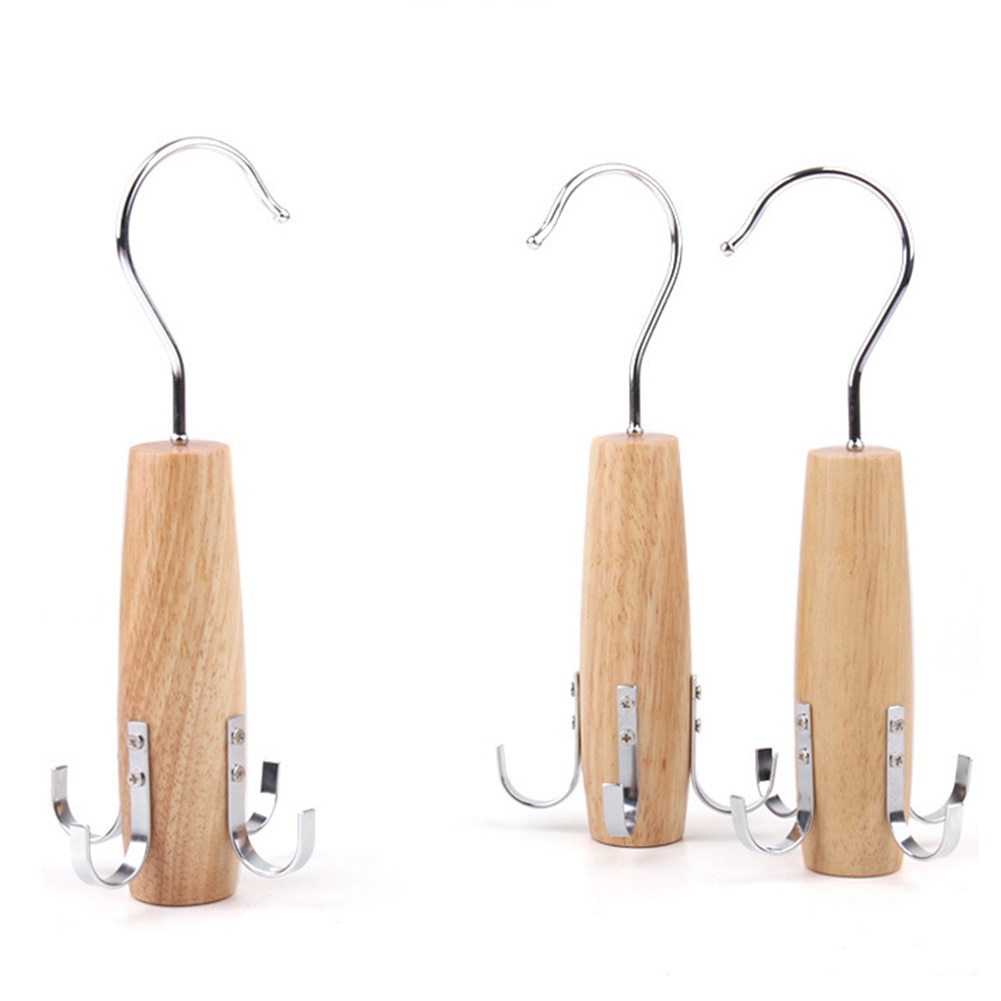 Accessoires sjaals kleding metalen haken draaibare riemhanger hangende houder multifunctionele houten rekken handdoek garderobe organizer stropdassen