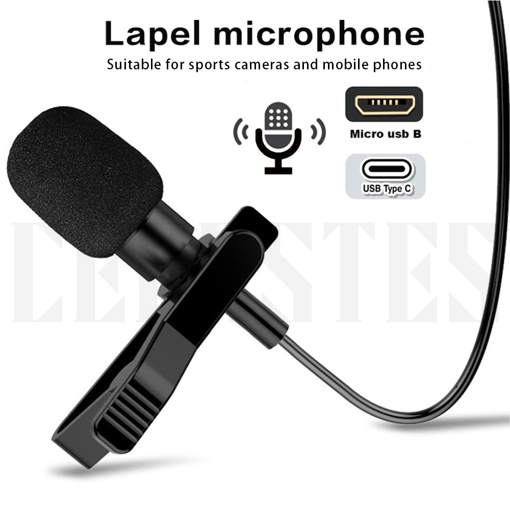 Micrófono externo de alta fidelidad para cámara de acción deportiva, Cable conector Micro USB, longitud de 1,5 M, V39, V316