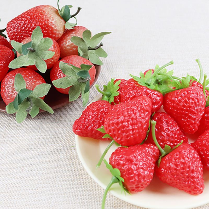 Kunstmatige Aardbei Vruchten Realistische Plastic Aardbei Model Rekwisieten Decoratie Inrichting Artikel Simulatie Aardbei Model