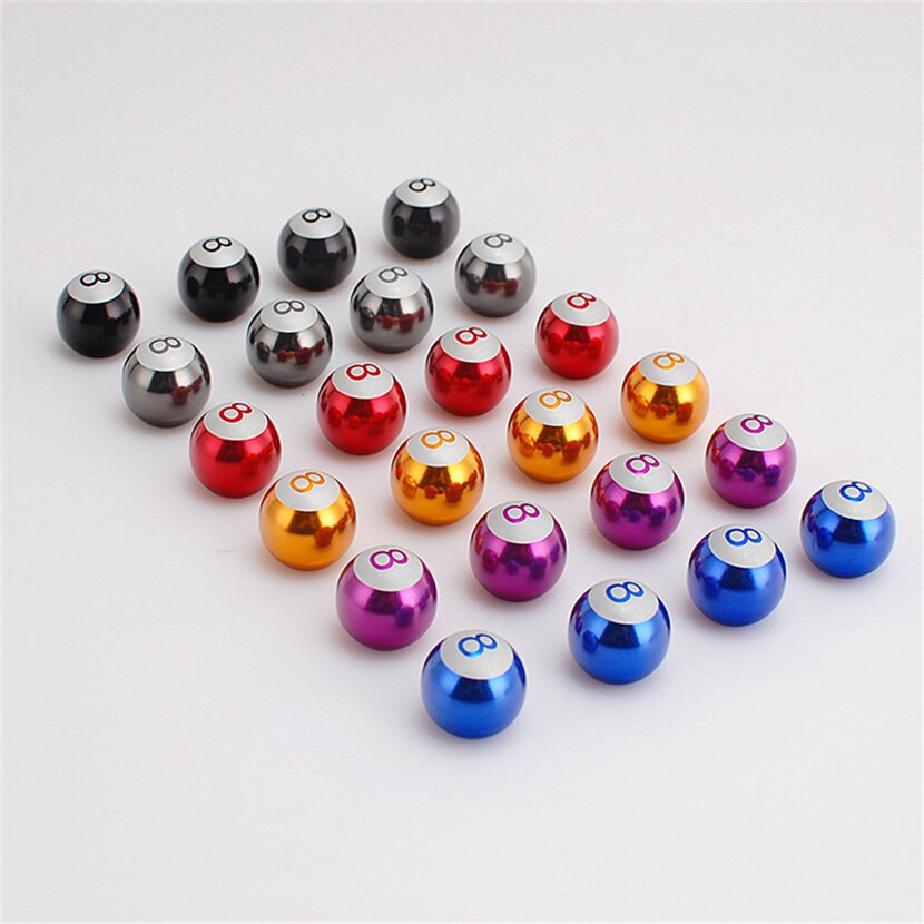 4pcs/set Number 8 Ball Shape Car Tire Valve Caps Car Dust Proof Stem Air Valve Cap For Motor Bike Car Accessories for Opel Corsa