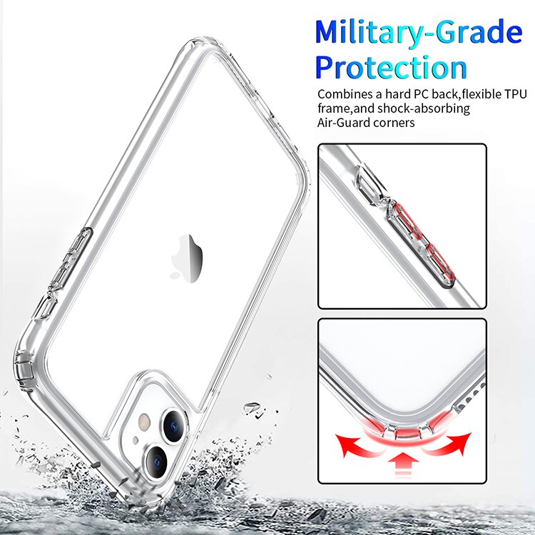 Schokbestendig Clear Transparant Siliconen Telefoon Case Voor Xiaomi Redmi Note 10 8 8T 9 9S Pro Lite Transparant bescherming Back Cover