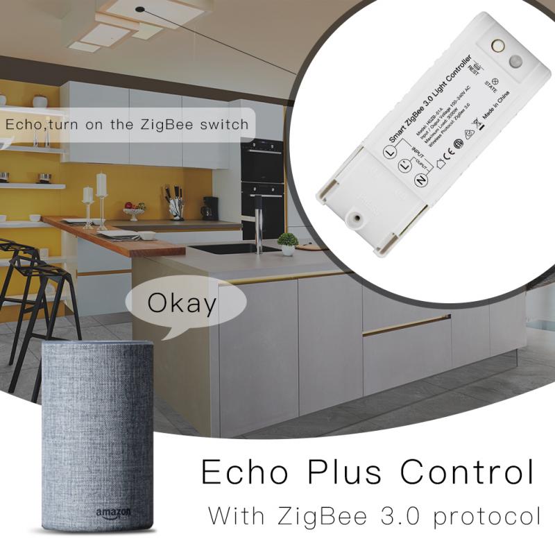 Zigbee 3.0 DIY Smart WiFi Light LED Dimmer Switch/ Switch APP Remote Control 1/2 Way Switch,Works with Alexa Echo Google home