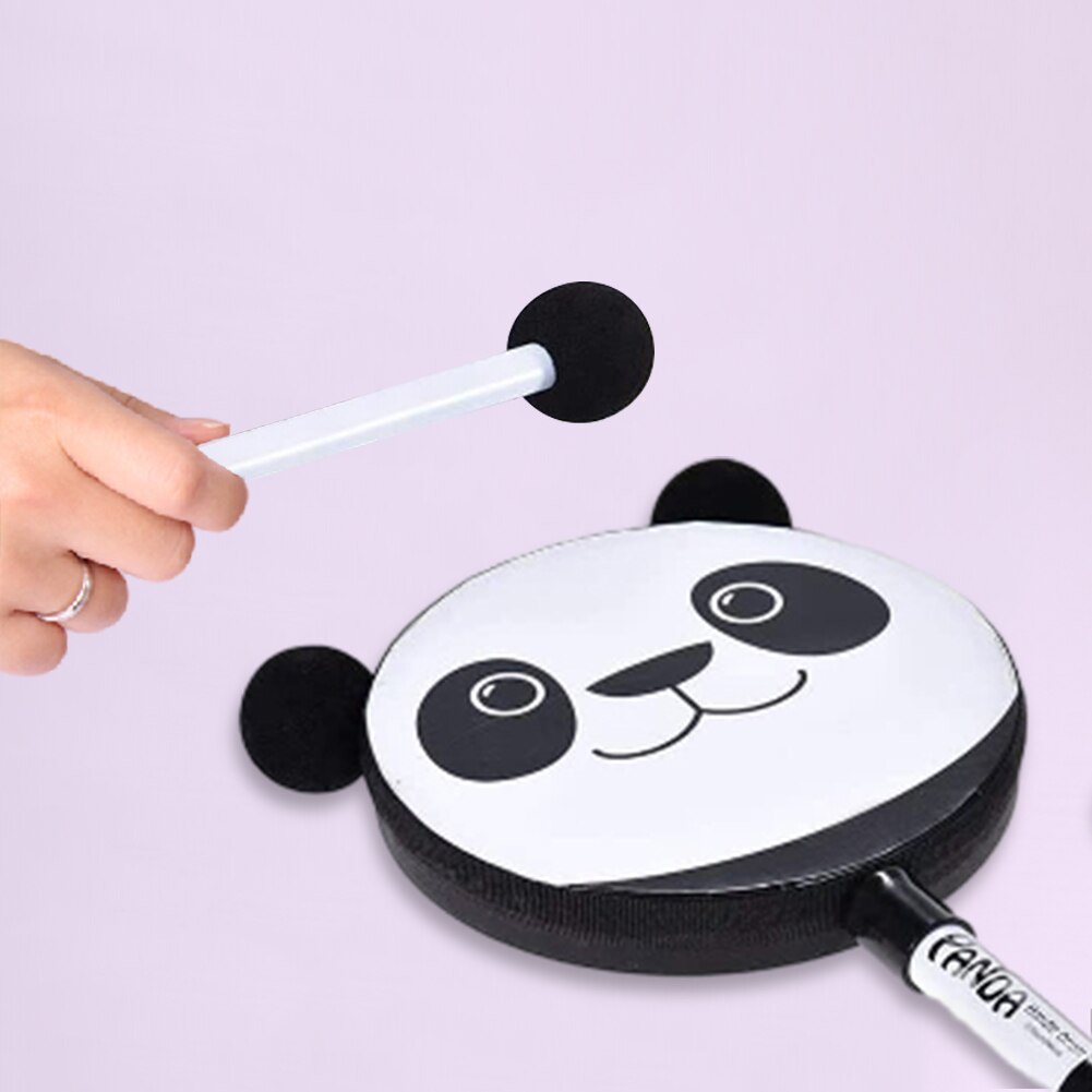 Vroegschoolse Educatie 6Inch Panda Vormige Hout Handheld Instrument Mallet Educatief Speelgoed Voor Baby 'S Chilren Speelgoed Leuke Cadeaus