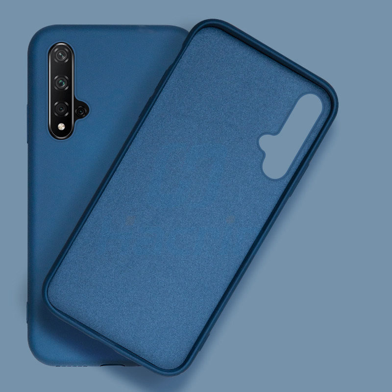 Funda de lujo Hacrin para Huawei Honor 20 Pro, funda trasera de silicona líquida de lujo para Honor 20, carcasa protectora completa: For honor 20 pro / Azul