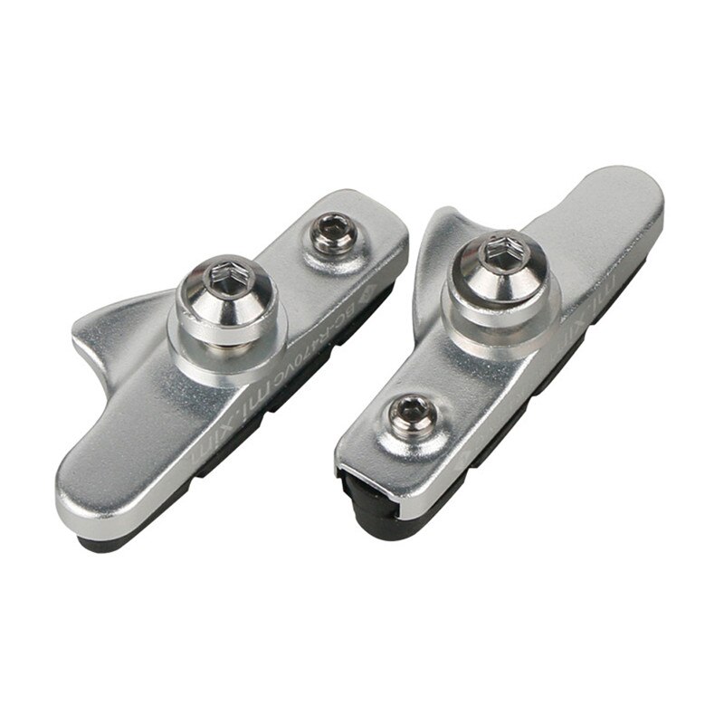 One Pair Mountain Road Bike Brake Pads MTB Bicycle Braking V-Brake Holder Shoes Rubber Blocks Durable Cycling Accessories: W