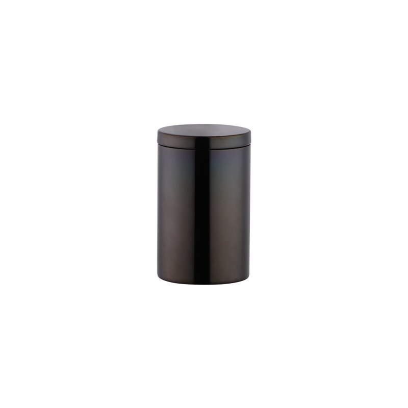 200ml Gold Tea caddies Stainless steel tea Box Jar Storage Holder table-top Metal tea canister Candies Cans Teaware containers: Black