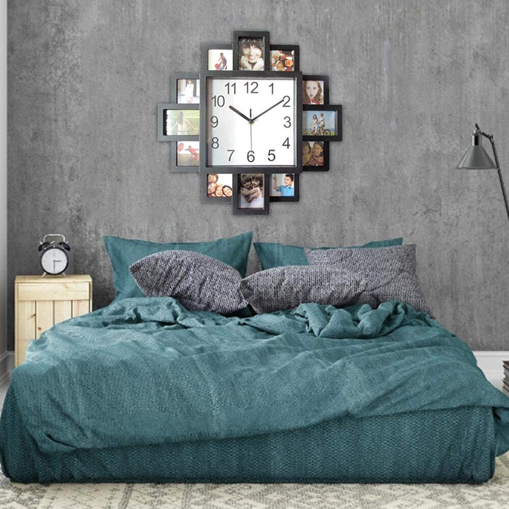 16 Inch Photos Wall Clock Photo Frame Clock For Photographs Multi Aperture Collage Picture Display With 12 Pictures Available