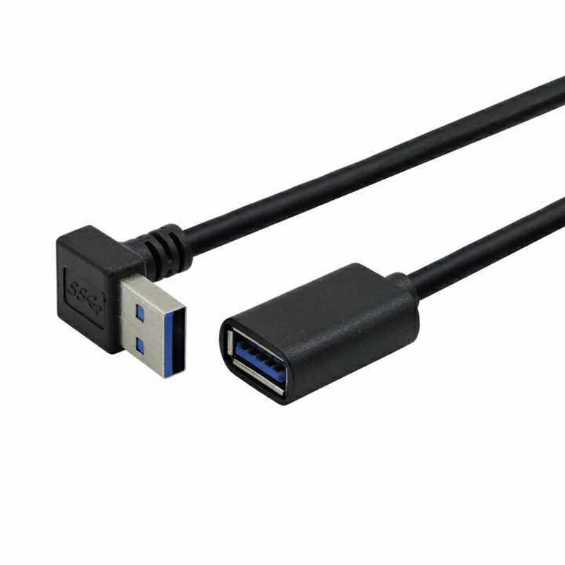 USB 3.0 Extension Cable 90 Degree Angle High Speed Portable for Home Office Business GK99