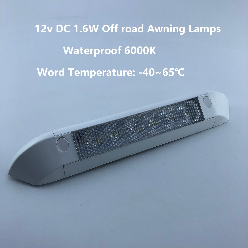 265mm 12v LED Awning Lights Waterproof RV Trailer 6000K Exterior Camping Bar/Wall Lamps Heavy duty off road Motorhome Caravan