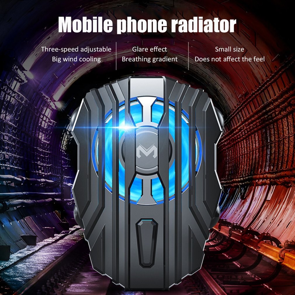 Shillin-Mini radiador para videojuegos con luz LED, ventilador de viento frío, mando para iPhone Plus, XS Pro, Huawei P30 Pro, Mate 30, Xiaomi