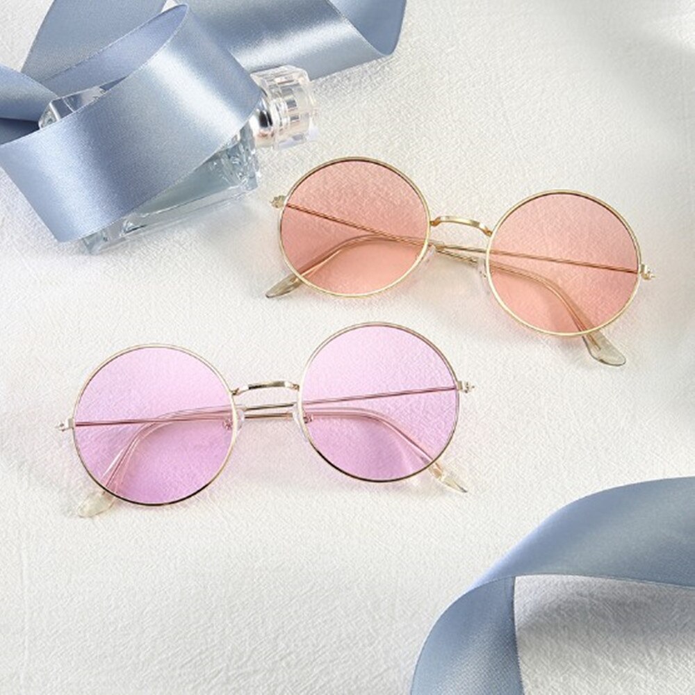 Sunglases Round novelty sunglasses women hip hop style color lenses retro glasses summer travel trend accessories