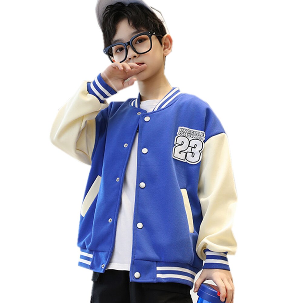 Novos meninos outono primavera casaco escola meninos casuais jaqueta esportiva crianças outwear casual crianças roupas carta uniforme de beisebol 5-14y