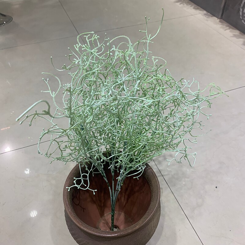 Konstgjord plast petris blomma vinträd trädgård hängande krans växt hem bröllop inredning: Vit