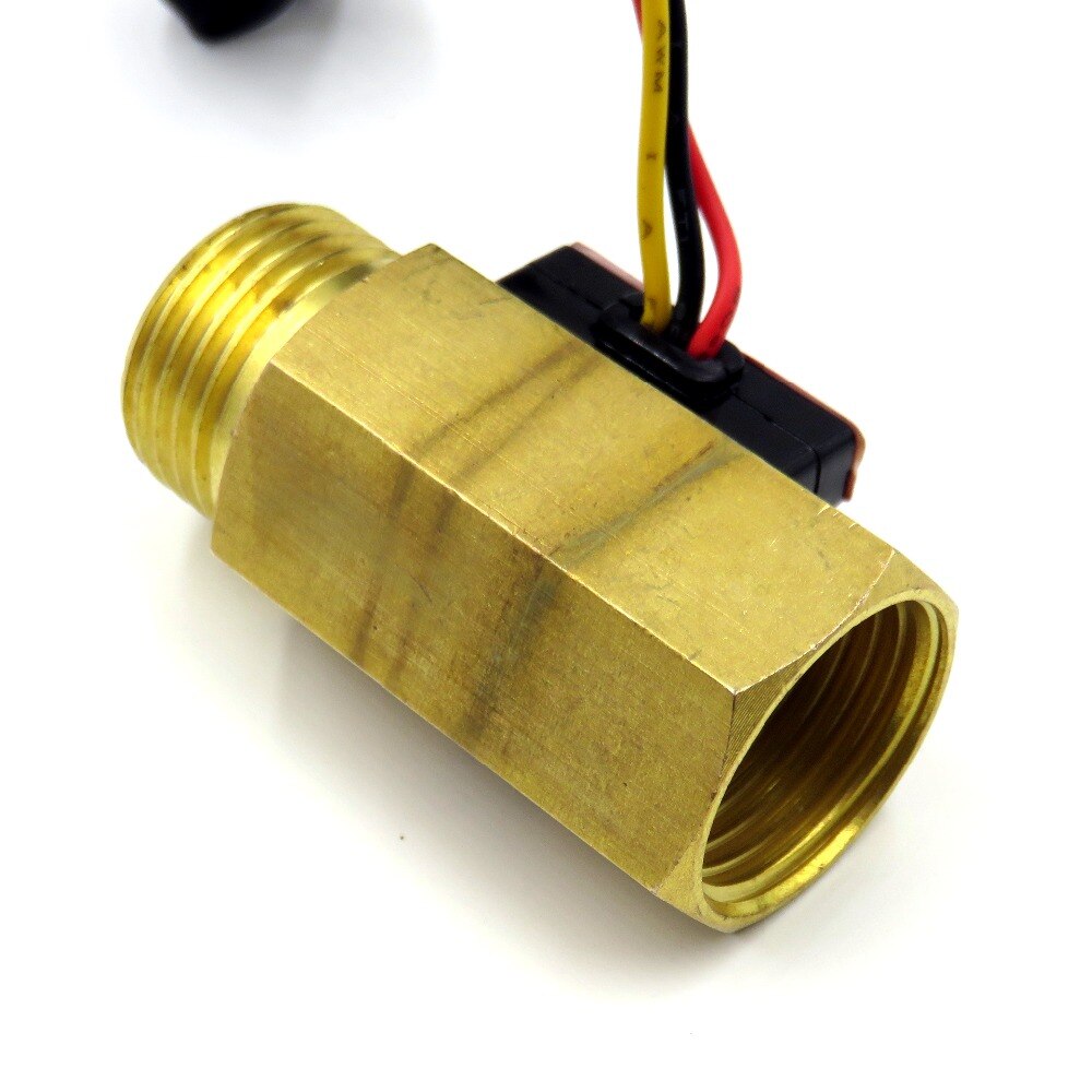 YF-B2 G1/2" DN15 Pure Brass water flow sensor hall flow rate counter indicator 1-25L/min
