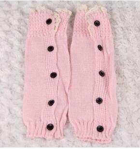 1 Paia Bambine Maglia Scaldamuscoli con Pizzo, ragazze Scaldamuscoli con Bottoni, può indossare venire avvio calzino: 7