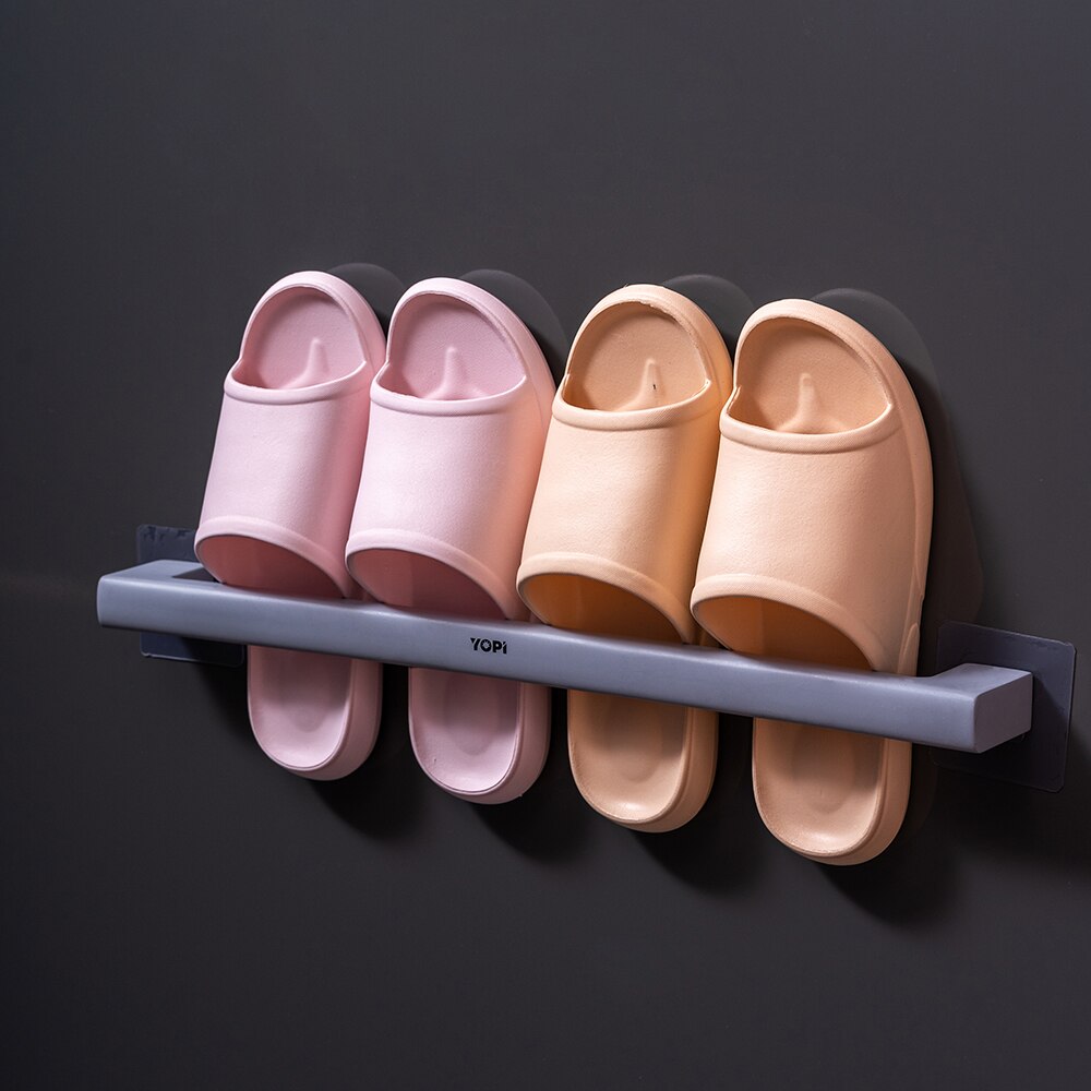 Estante para zapatos de baño montado en la pared, estante para zapatillas para el hogar, dormitorio, ducha, organizador de habitación, estante de almacenamiento de zapatos