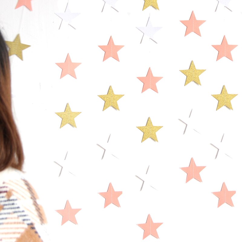 2.5M Lampa błyskowa gwiazdy transparent ciągnąć ozdoby kwiatowe urodziny wesele układ tła niemowlę prysznic artykuły robić dekoracji na imprezę