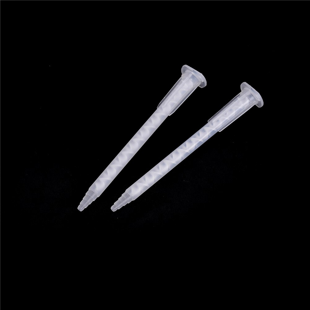 10Pcs/Set Polypropylene Mixing Tube Nozzle Epoxy Resin Tool Dispenser Static Mixer Nozzles MA5.4-17S AB Glue Mixing Head