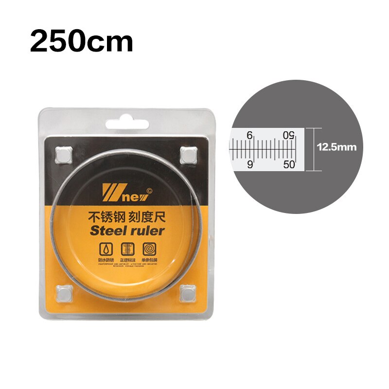 Self-Adhesive Measuring Tape Stainless Steel Workbench Ruler Tape Measure For T-track Table Saw Woodworking: 250cm