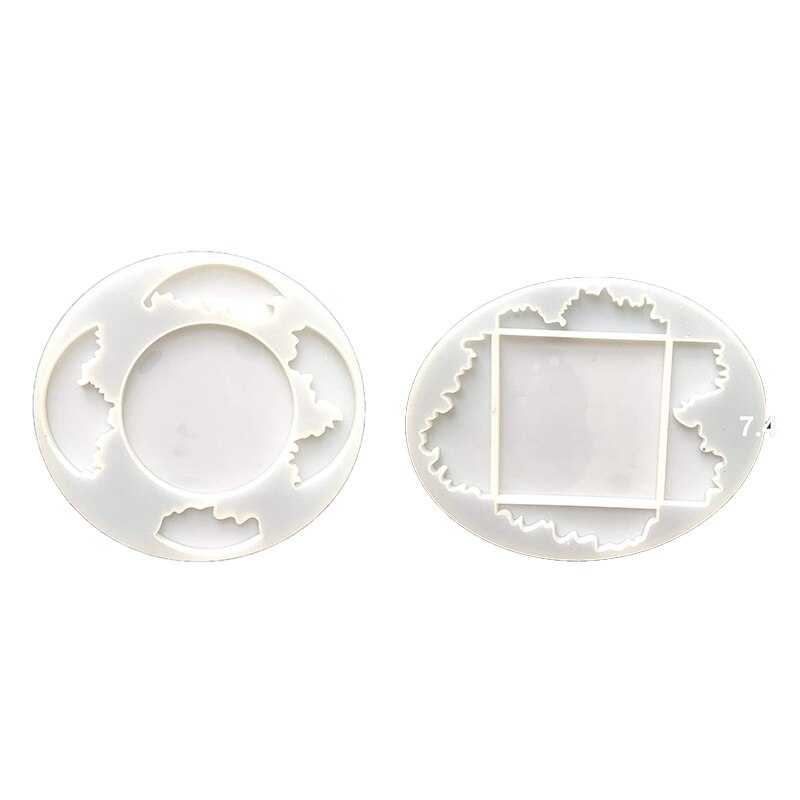 Resin Coaster Molds -2 PCS Resin Coaster Molds for Epoxy Resin and Polymer Clay Crafts -Ocean Coaster and Galaxy Coaster