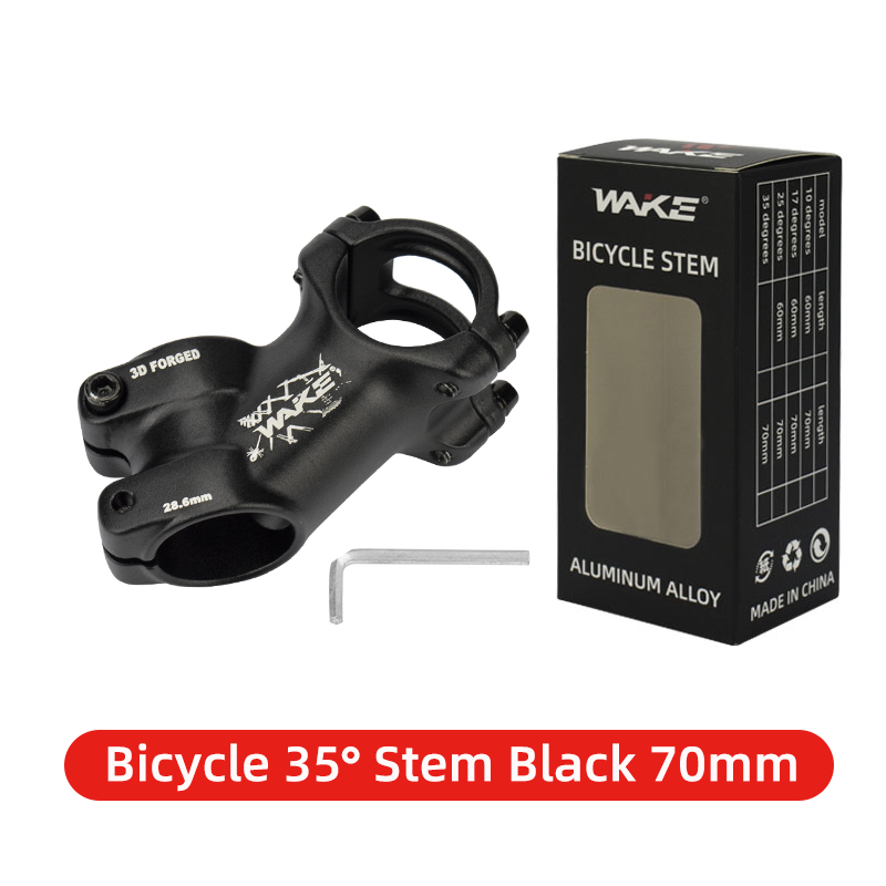 WAKE-vástago ultraligero para bicicleta de montaña y carretera, potencia de 25, 35 grados, 31,8mm, 60/70/80/90/100/110mm: Azul