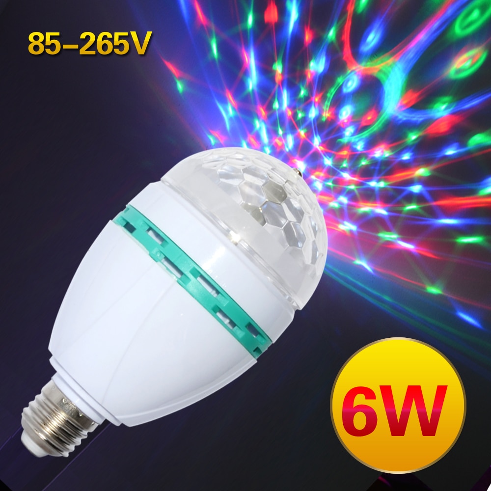6W 3W E27 RGB Lamp LED Lamp Licht 220V 110V Stage Lamp Lampada Disco DJ Party dance Kerst Verlichting Auto Roterende