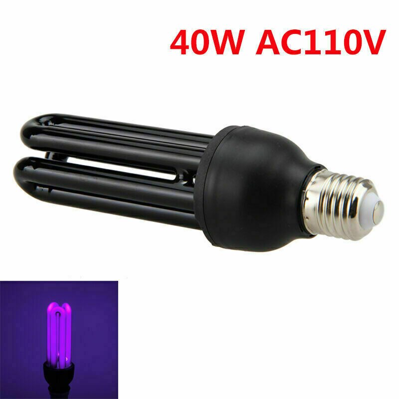 40W E27 Licht Uv Ultraviolet Lamp AC220V Zwart Uv Kiemdodende Lamp Sterilisatoren Gloeilamp