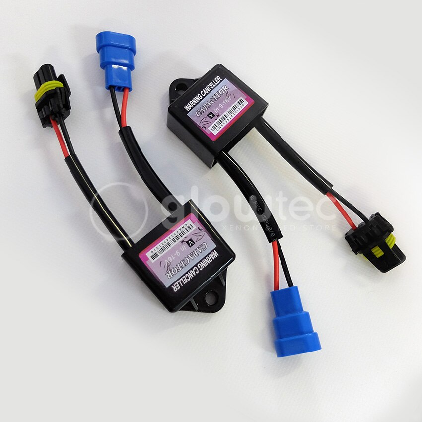 2 pz xeno avvertimento Canceller nascosto Luci Allo Xeno decodificatore kit nascosto Lampada Relè Condensatore Errore di Resistenza di Carico Canbus decodificatore GLOWTEC