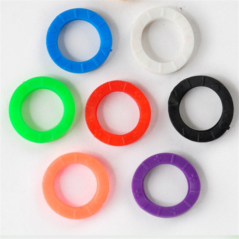 8 Pcs Hollow Silicone Key Cap Covers Topper Key Holder Elastic Keyring Rings Key Case Bag Organizer Wallets: 9