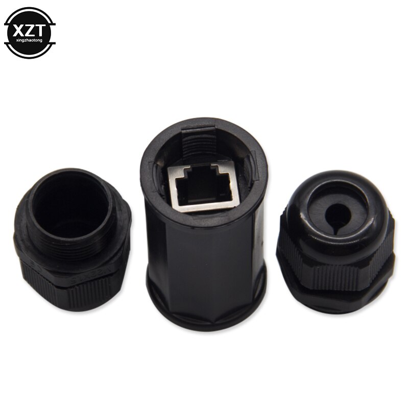 Connettore RJ45 impermeabile doppia testa adattatore accoppiatore Lan esterno femmina per cavo gatto5 gatto6 gatto7 8P8C