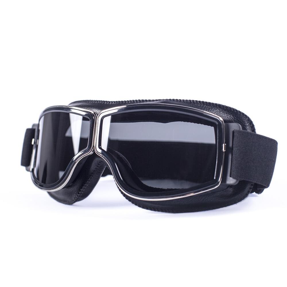 Evomosa – lunettes de moto universelles Vintage, pour pilote, Scooter, motard, Steampunk, pour casque Harley: Smoke Lens
