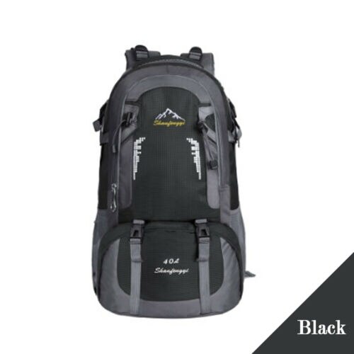 60L Outdoor Travel Hiking Camping Backpack Waterproof Rucksack Trekking Bag Pack: Black