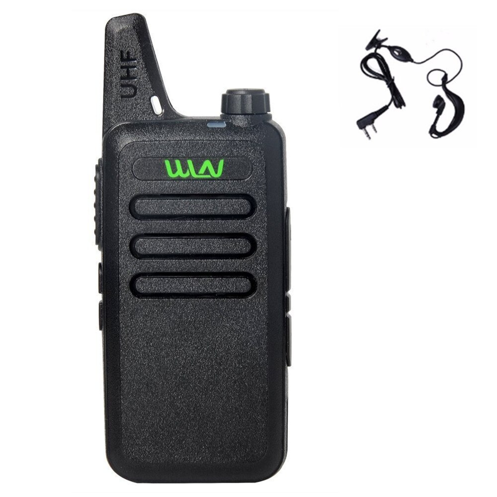 WLN-MINI transceptor de mano KD-C1 KDC1 UHF, Radio bidireccional, comunicador, estación de radio HF, cb, mi-ni, Walkie Talkie, WLN, KD, C1: Black add earpiece