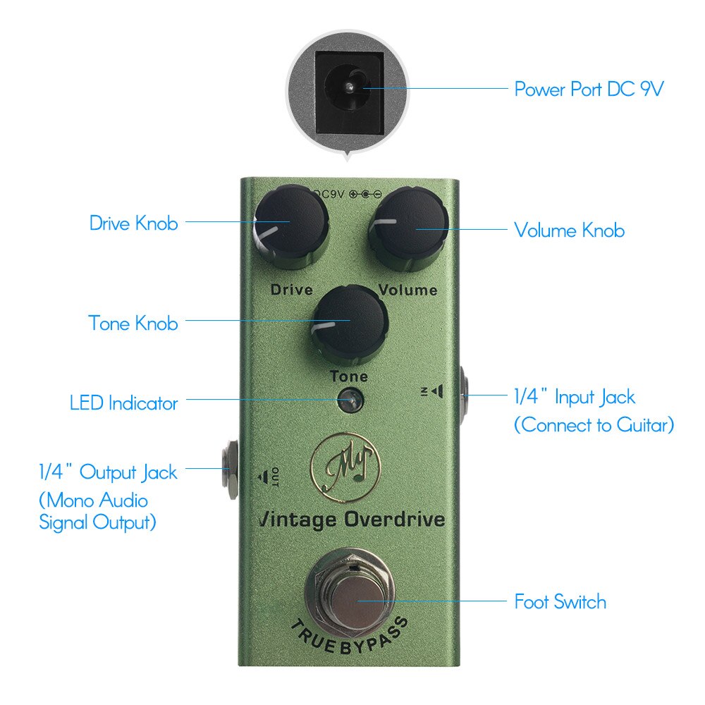 guitar Effect Pedal with True Bypass Portable Sinlge Guitar Pedal guitar accessories guitar pedal guitar parts pedal guitar