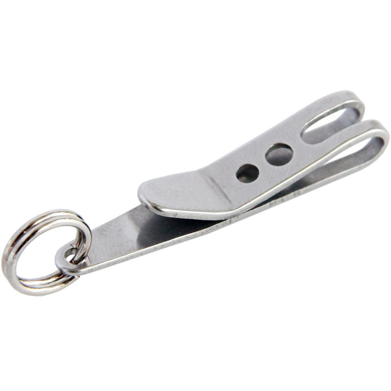 1PC Multitools Tasche Edelstahl Tasche Taille Gürtel Hängen Clip Mini Metall Schlüssel Schnallen Tasche Clips Karabiner draussen Gerät: Silber