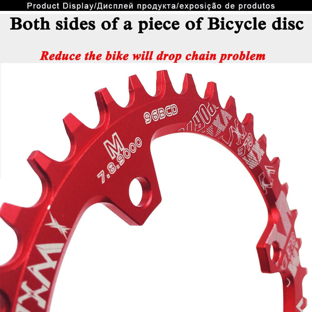 Vxm rund oval 96 bcd kædering mtb mountain bcd 96 cykel 30t 32t 34t 36t 38t kranksæt tandplade dele til  m7000 m8000 m9000