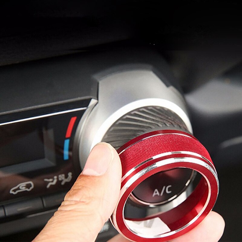 For Toyota RAV4 Car AC Climate Control Knob Trim Button Cover Auto Accessories 2Pcs Car AC Control Knob Cover